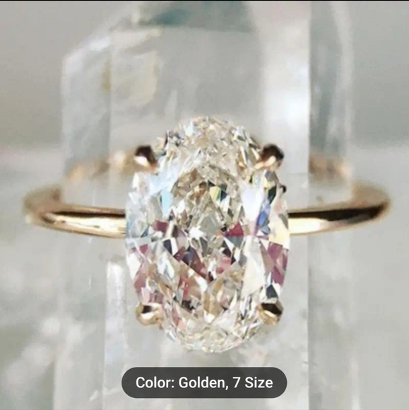 💍💍NEW💍💍GORGEOUS!! OVAL Cut CZ in18kt Gold Plating